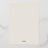 Invitation En Aluminium Coco | Baptême floral du désert (Verso)