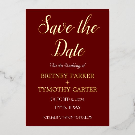 Invitation En Aluminium Code QR moderne de calligraphie photo mariage bord (Recto)