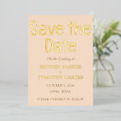 Invitation En Aluminium Code QR moderne Photo Champagne Script Mariage (Debout devant)