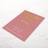 Invitation En Aluminium Code QR moderne Photo Dusty Rose Script Mariage Fo (Rotation)
