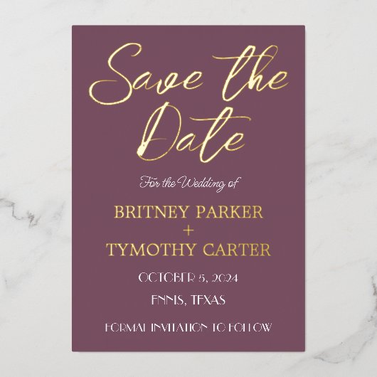 Invitation En Aluminium Code QR moderne Photo Mariage de lavande violet (Recto)