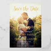 Invitation En Aluminium Code QR moderne Script photo Terracotta Mariage (Recto)