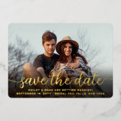 Invitation En Aluminium Code QR Script Simple Mariage Photo Enregistrer la (Recto)