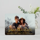 Invitation En Aluminium Code QR Script Simple Mariage Photo Enregistrer la (Debout devant)