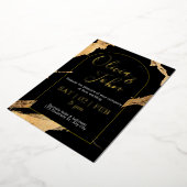 Invitation En Aluminium Code QR ultra moderne or mariage (Rotation)