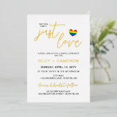 Invitation En Aluminium Coeur arc-en-ciel Rien de fantaisie Juste aimer LG (Debout devant)