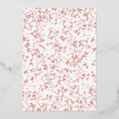 Invitation En Aluminium Coeurs d'amour rose Saint Valentin Véritable (Verso)