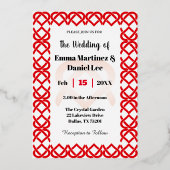 Invitation En Aluminium Coeurs entrelacés (Recto)