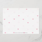 Invitation En Aluminium Coeurs roses doux Photo Heureuse Sainte-Valentin (Verso)