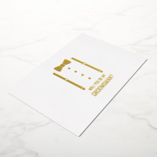 Invitation En Aluminium Colier papillon doré Demande de témoin de mariage