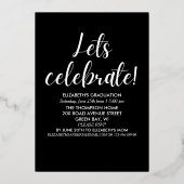 Invitation En Aluminium Collage 4 Photos Modern Script Graduation (Verso)