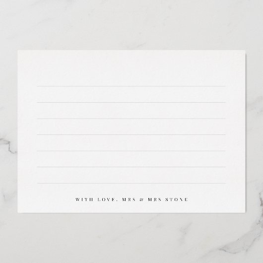 Invitation En Aluminium Collage de photos de mariage blanc avec écriture d (Verso)