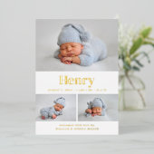 Invitation En Aluminium Collage photo classique moderne 3 (Debout devant)