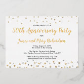 Invitation En Aluminium Collage photo Confetti 50e anniversaire de la fête (Verso)