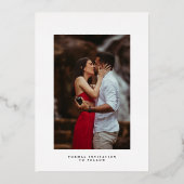 Invitation En Aluminium Collage photo moderne Enregistrer la date (Verso)