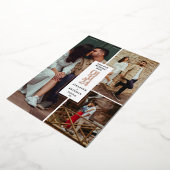 Invitation En Aluminium Collage photo moderne Enregistrer la date (Rotation)