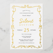 Invitation En Aluminium Collecte de fonds de bienfaisance élégante Enchère (Recto)