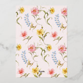 Invitation En Aluminium Colorful Fairy First Birthday Enchanted garden (Verso)