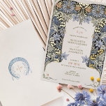 Invitation En Aluminium Columbine Morris Victorian Vintage Wedding<br><div class="desc">Découvrez l'enchantement d'un mariage de style victorien avec cette élégante invitation, inspirée par le légendaire designer William Morris. Pendant l'ère victorienne, les mariages étaient plus que de simples cérémonies ; ils symbolisaient l'unité et la croissance qui unissent deux vies. La végétation et les fleurs entremêlées de ce design reflètent ces...</div>