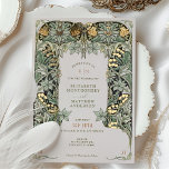 Invitation En Aluminium Columbine Morris Victorian Vintage Wedding<br><div class="desc">Découvrez l'enchantement d'un mariage de style victorien avec cette élégante invitation, inspirée par le légendaire designer William Morris. Pendant l'ère victorienne, les mariages étaient plus que de simples cérémonies ; ils symbolisaient l'unité et la croissance qui unissent deux vies. La végétation et les fleurs entremêlées de ce design reflètent ces...</div>