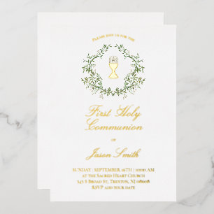 Invitation En Aluminium Communion catholique