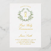 Invitation En Aluminium Communion catholique (Recto)