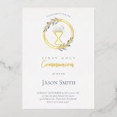 Invitation En Aluminium Communion catholique (Recto)