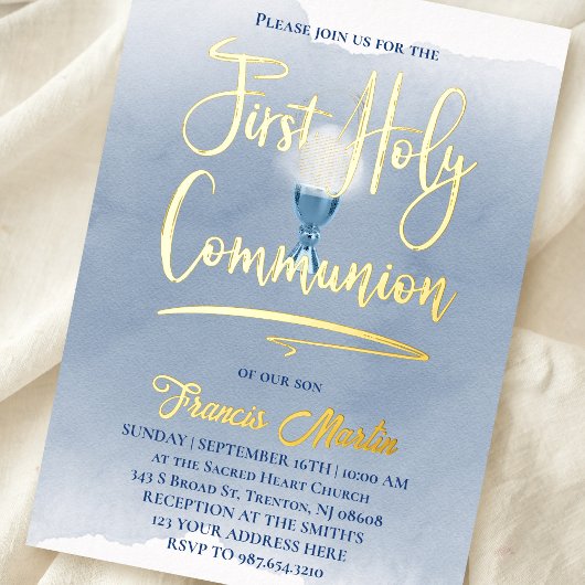 Invitation En Aluminium Communion catholique