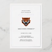 Invitation En Aluminium Conception de logo officiel de l'Université d'État (Recto)