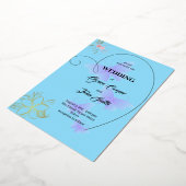 INVITATION EN ALUMINIUM CONCEPTION DOUCE AVEC BORDURE CARDIAQUE (Rotation)