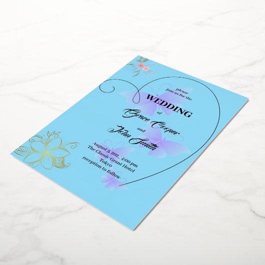 INVITATION EN ALUMINIUM CONCEPTION DOUCE AVEC BORDURE CARDIAQUE (Rotation)