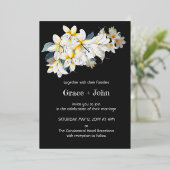 Invitation En Aluminium Conception florale de lys classique (Debout devant)