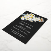Invitation En Aluminium Conception florale de lys classique (Rotation)