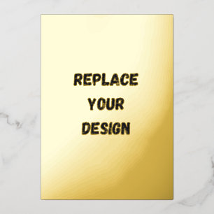 Invitation En Aluminium Conception simple noire personnalisée Ajouter une 