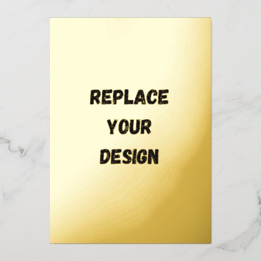 Invitation En Aluminium Conception simple noire personnalisée Ajouter une  (Recto)