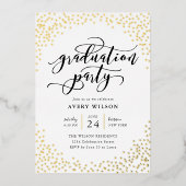 Invitation En Aluminium Confeti Elegant Script (Recto)