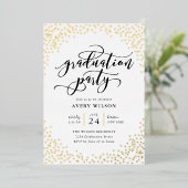 Invitation En Aluminium Confeti Elegant Script (Debout devant)