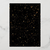 Invitation En Aluminium Confetti 80 Black Gold Elégant 80e anniversaire (Verso)