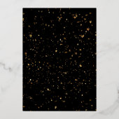 Invitation En Aluminium Confetti Black Gold Elegant Soixante-60e anniversa (Verso)
