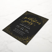 Invitation En Aluminium Confetti Elégant Script Graduation Party Foil Invi (Rotation)