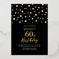 Confettis Hexagone Noir & Or Fête d'anniversaire 6