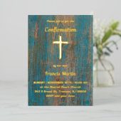 Invitation En Aluminium Confirmation (Debout devant)