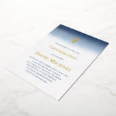Invitation En Aluminium  Confirmation dark blue watercolor  (Rotation)
