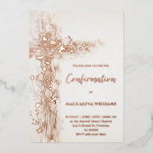 Invitation En Aluminium Confirmation de la Sainte Croix (Recto)