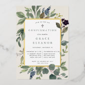 Invitation En Aluminium Confirmation de l'eucalyptus et de l'âge (Recto)