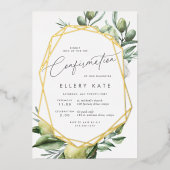 Invitation En Aluminium Confirmation du jardin méditerranéen (Recto)