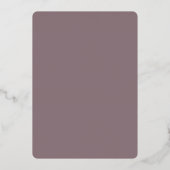 Invitation En Aluminium Confirmation Fleur Mauve (Verso)
