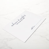 Invitation En Aluminium Conseil et souhaits Mariage de script moderne Silv (Rotation)