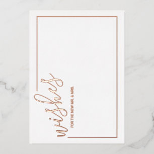 Invitation En Aluminium Conseil Mariage de script moderne et souhaits Rose
