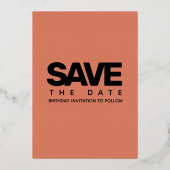 Invitation En Aluminium Copper Girly 70 et Sassy (Verso)